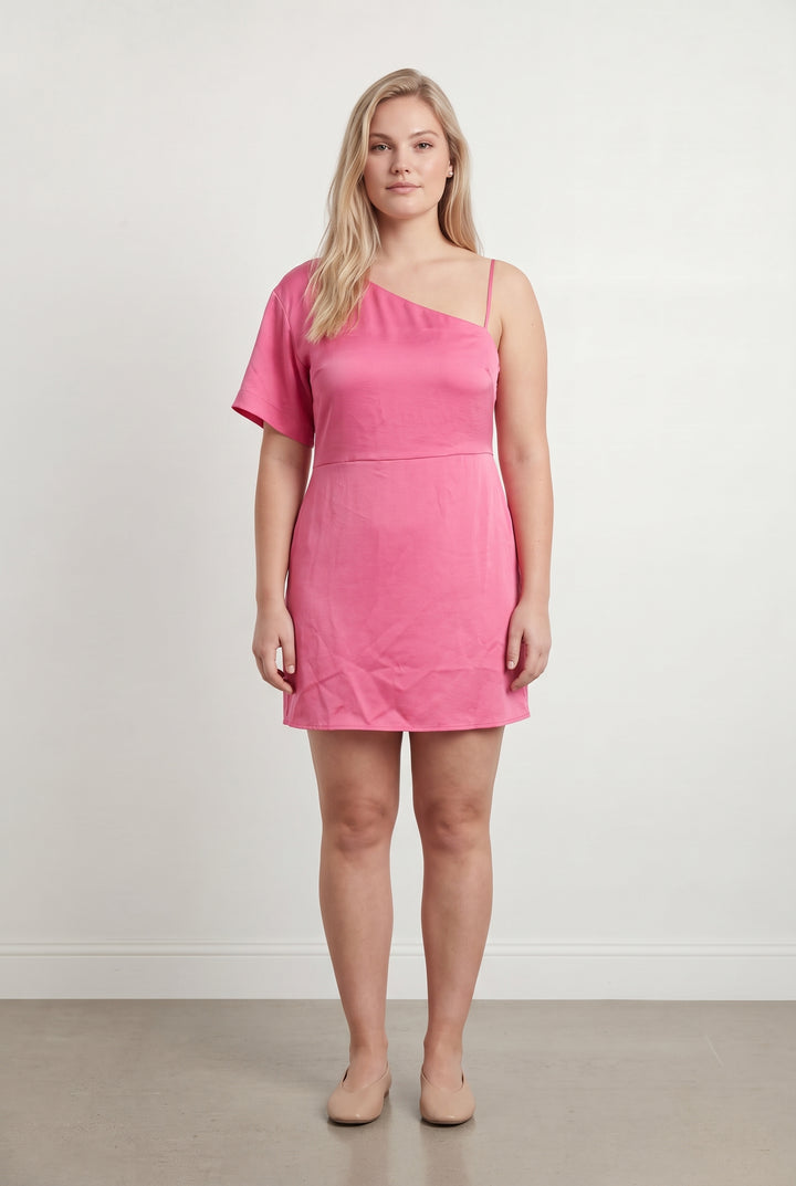 Robe Asymétrique Rose - Taille XL/42 de la marque Claudie Pierlot | PARAD120799 - Vendu par Paradigme - Image 1