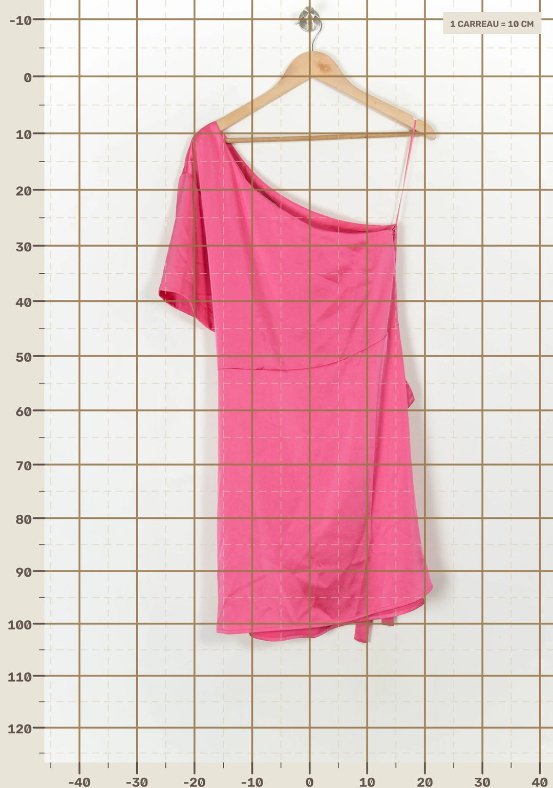 Robe Asymétrique Rose - Taille XL/42 de la marque Claudie Pierlot | PARAD120799 - Vendu par Paradigme - Image 4