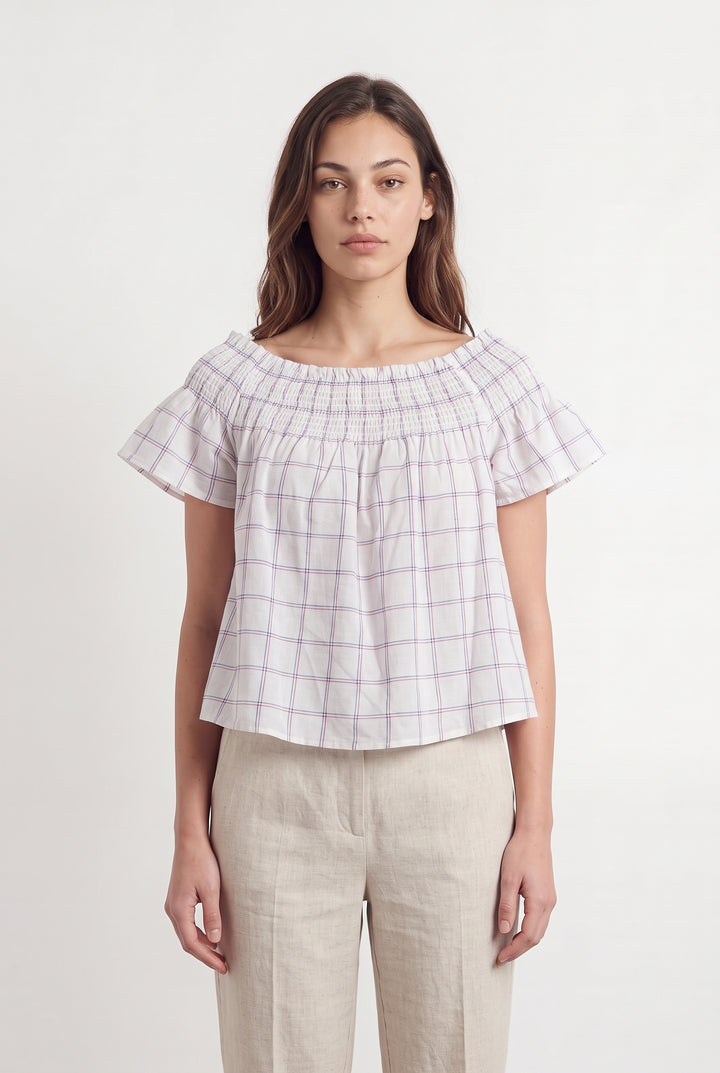 Blouse Blanc et Violet - Taille XS/34 de la marque Karl Marc John | PARAD120801 - Vendu par Paradigme - Image 1