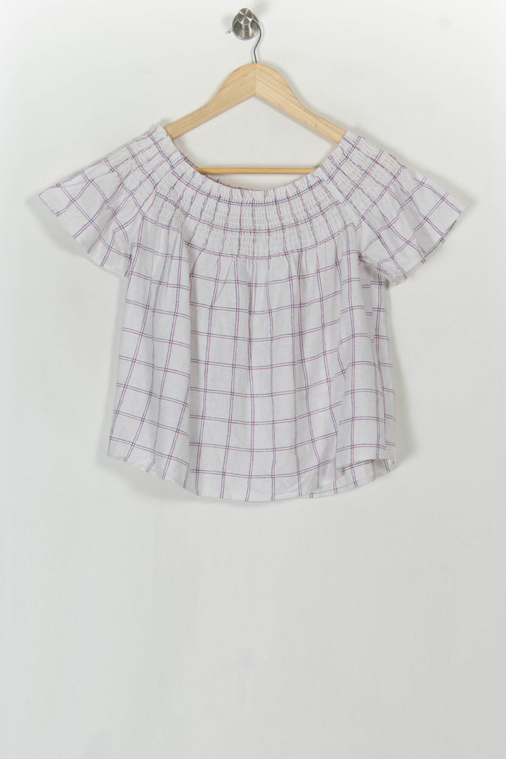 Blouse Blanc et Violet - Taille XS/34 de la marque Karl Marc John | PARAD120801 - Vendu par Paradigme - Image 2