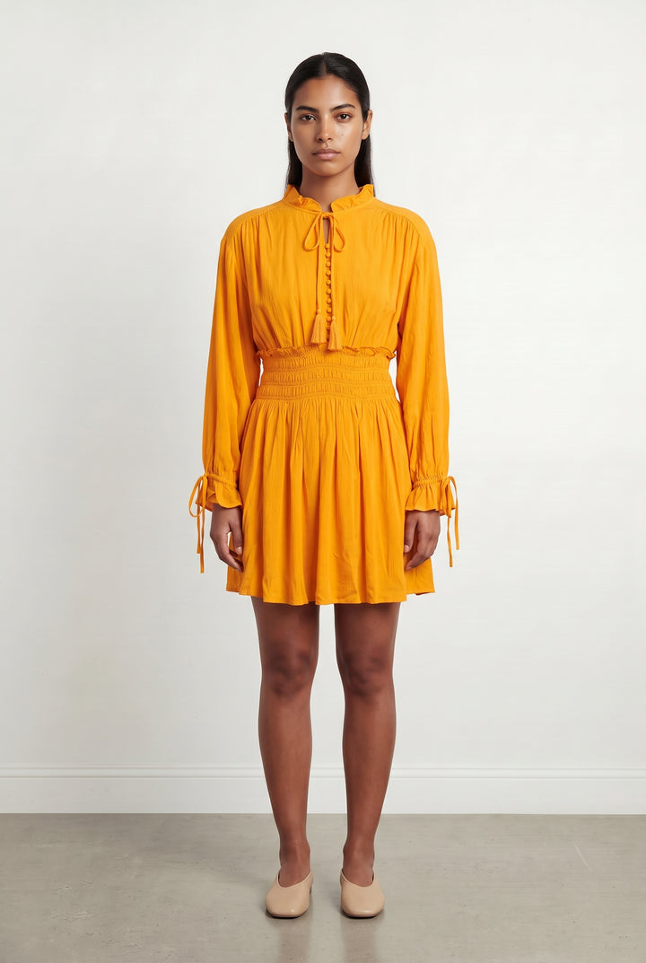 Robe Courte Orange - Taille L/40 de la marque Claudie Pierlot | PARAD120802 - Vendu par Paradigme - Image 1