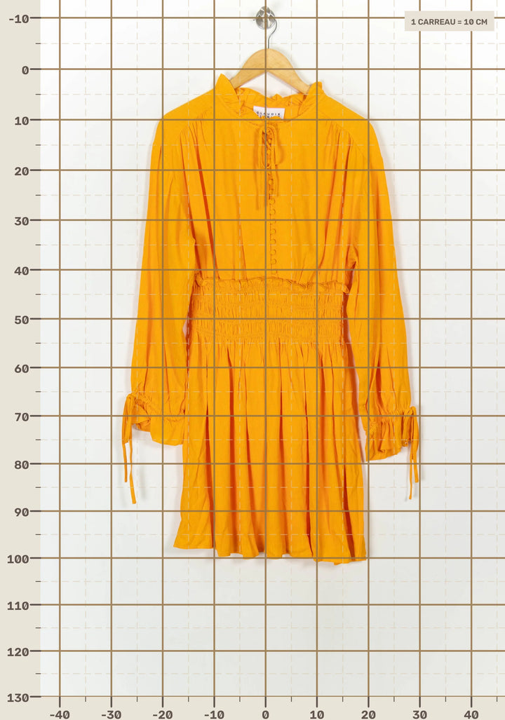 Robe Courte Orange - Taille L/40 de la marque Claudie Pierlot | PARAD120802 - Vendu par Paradigme - Image 4