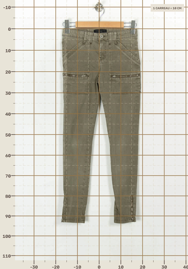 Pantalon Cargo Vert - Taille XS/34 de la marque IKKS | PARAD120811 - Vendu par Paradigme - Image 4