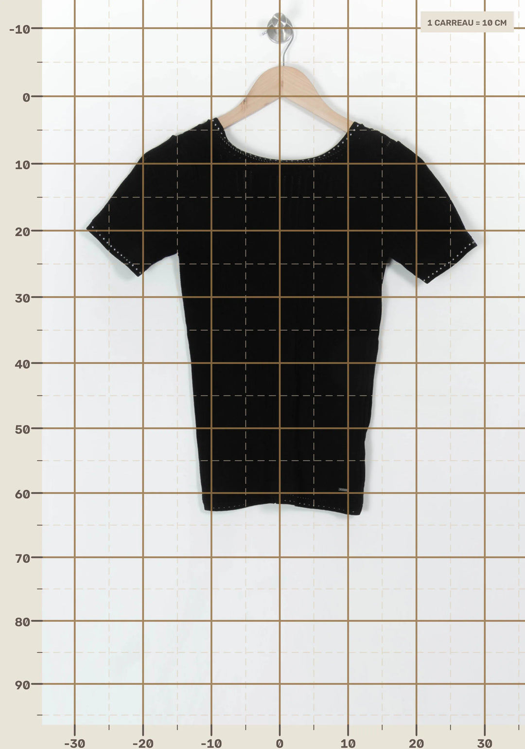 Tee-shirt Noir - Taille XS/34 de la marque IKKS | PARAD120812 - Vendu par Paradigme - Image 4