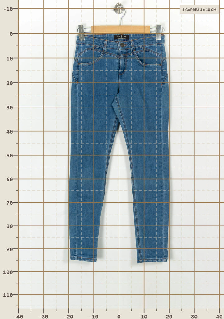 Jean Slim Bleu - Taille S/36 de la marque One Step | PARAD120813 - Vendu par Paradigme - Image 4