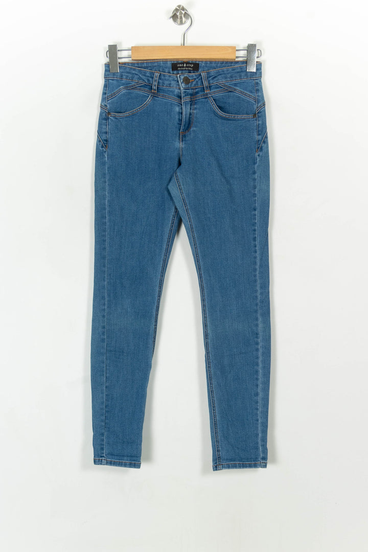 Jean Slim Bleu - Taille S/36 de la marque One Step | PARAD120813 - Vendu par Paradigme - Image 2
