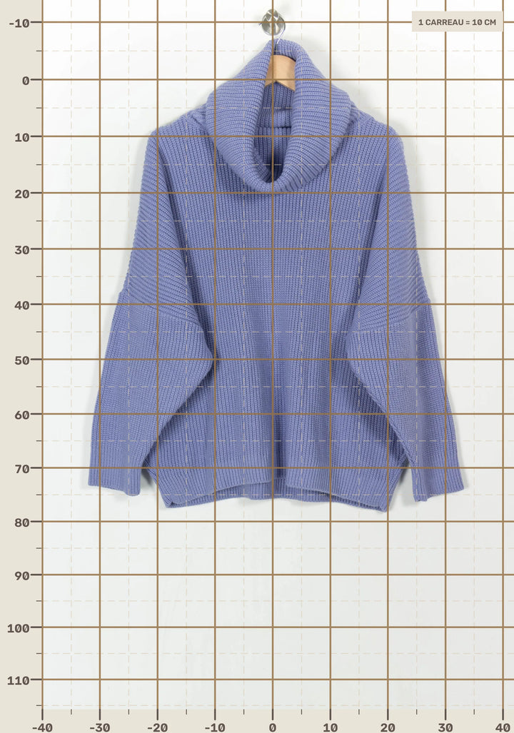 Pull Col Roulé Violet - Taille L/40 de la marque Modetrotter | PARAD120814 - Vendu par Paradigme - Image 4