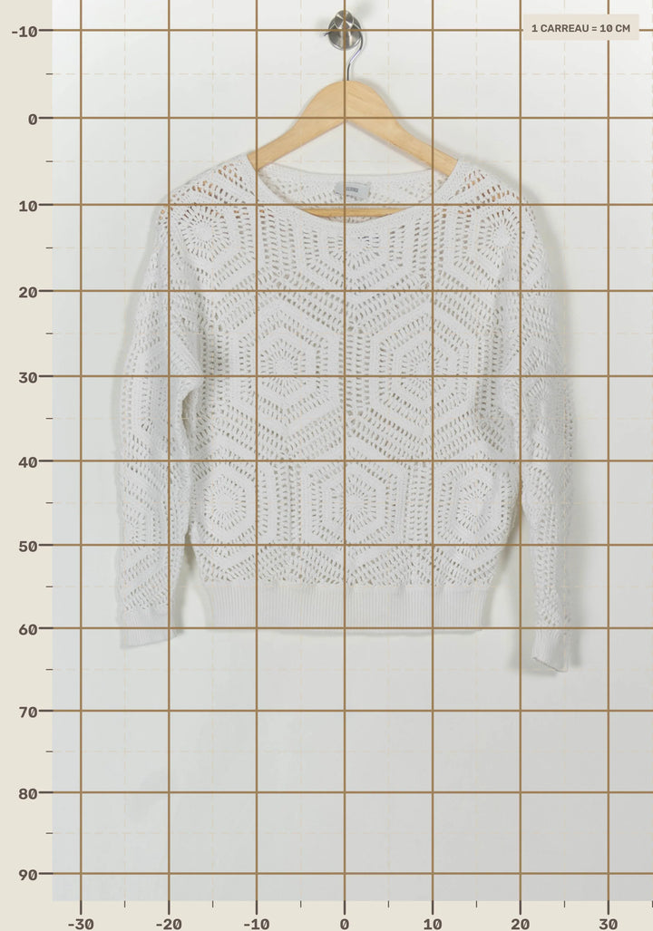 Pull Blanc - Taille S/36 de la marque Closed | PARAD120818 - Vendu par Paradigme - Image 4