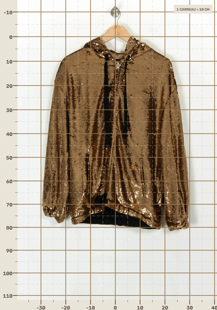 Sweat à Capuche Doré - Taille S/36 de la marque IRO | PARAD120821 - Vendu par Paradigme - Image 4