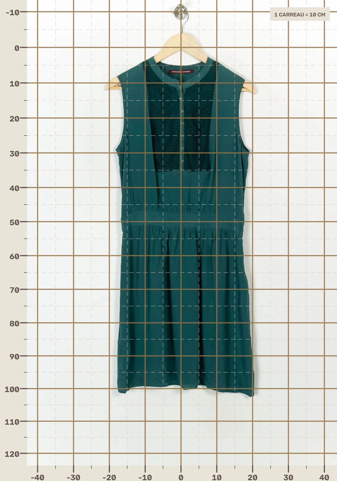 Robe Sans Manches Verte - Taille L/40 de la marque Comptoir des Cotonniers | PARAD120824 - Vendu par Paradigme - Image 4