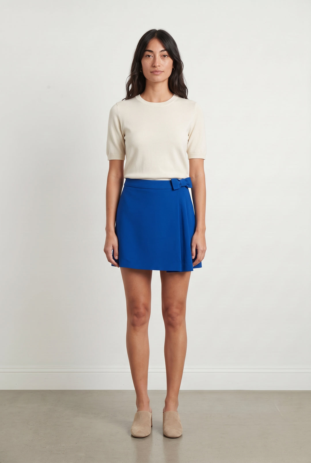 Jupe Courte Bleue - Taille M/38 de la marque Claudie Pierlot | PARAD120828 - Vendu par Paradigme - Image 1