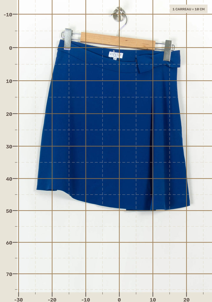 Jupe Courte Bleue - Taille M/38 de la marque Claudie Pierlot | PARAD120828 - Vendu par Paradigme - Image 4