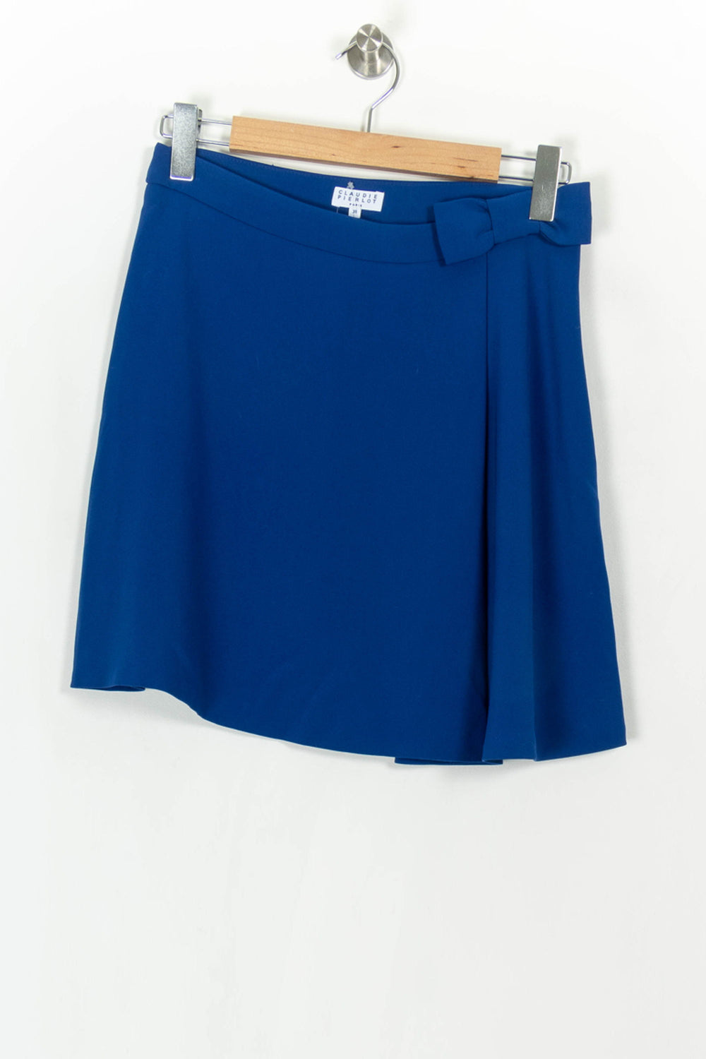 Jupe Courte Bleue - Taille M/38 de la marque Claudie Pierlot | PARAD120828 - Vendu par Paradigme - Image 2
