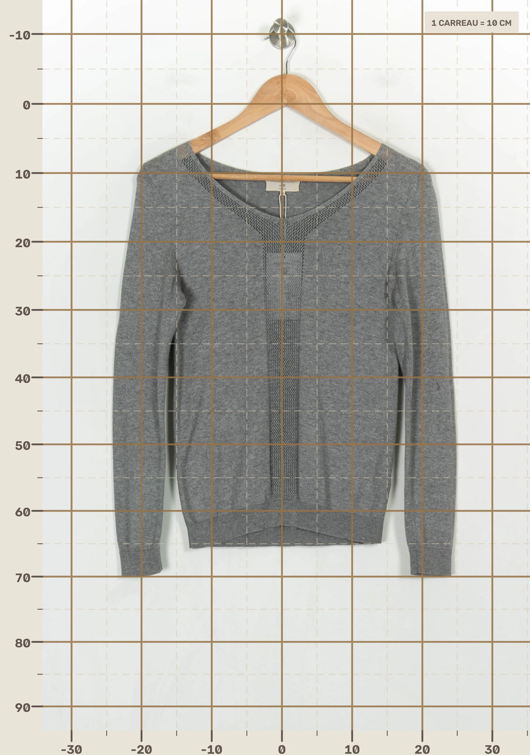 Pull Gris - Taille XS/34 de la marque Marie Sixtine | PARAD120830 - Vendu par Paradigme - Image 4