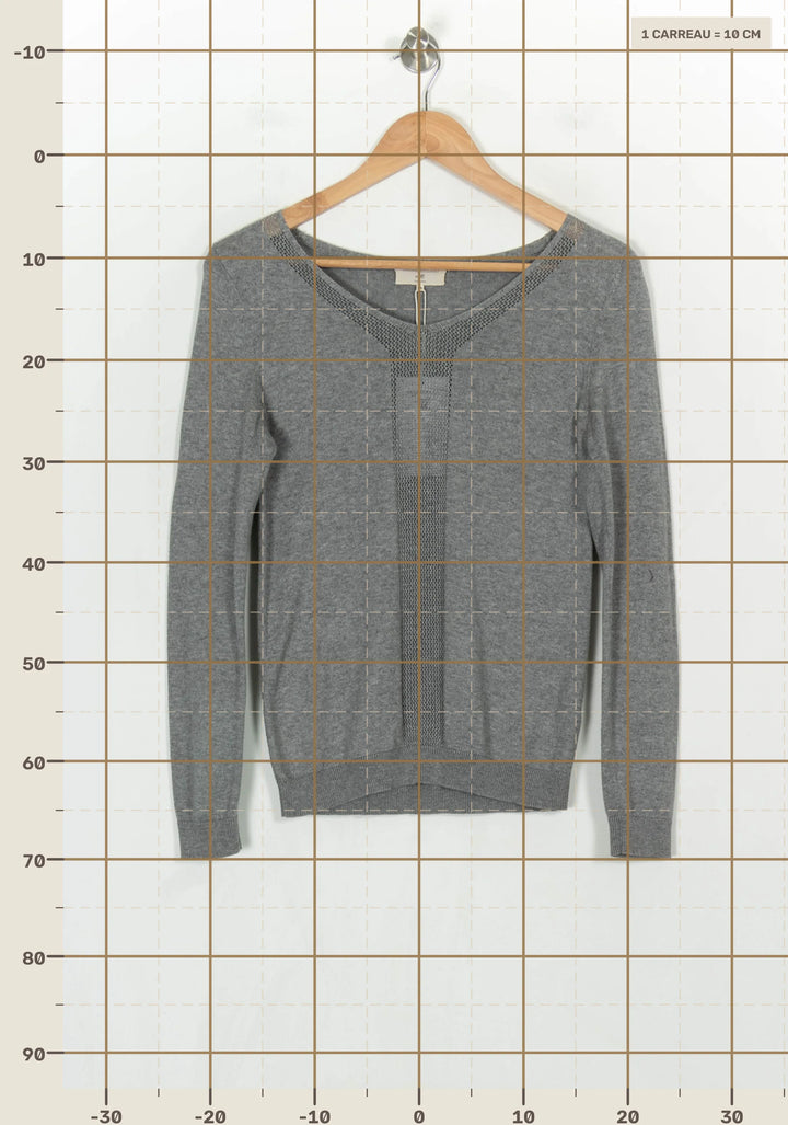 Pull Gris - Taille XS/34 de la marque Marie Sixtine | PARAD120830 - Vendu par Paradigme - Image 4