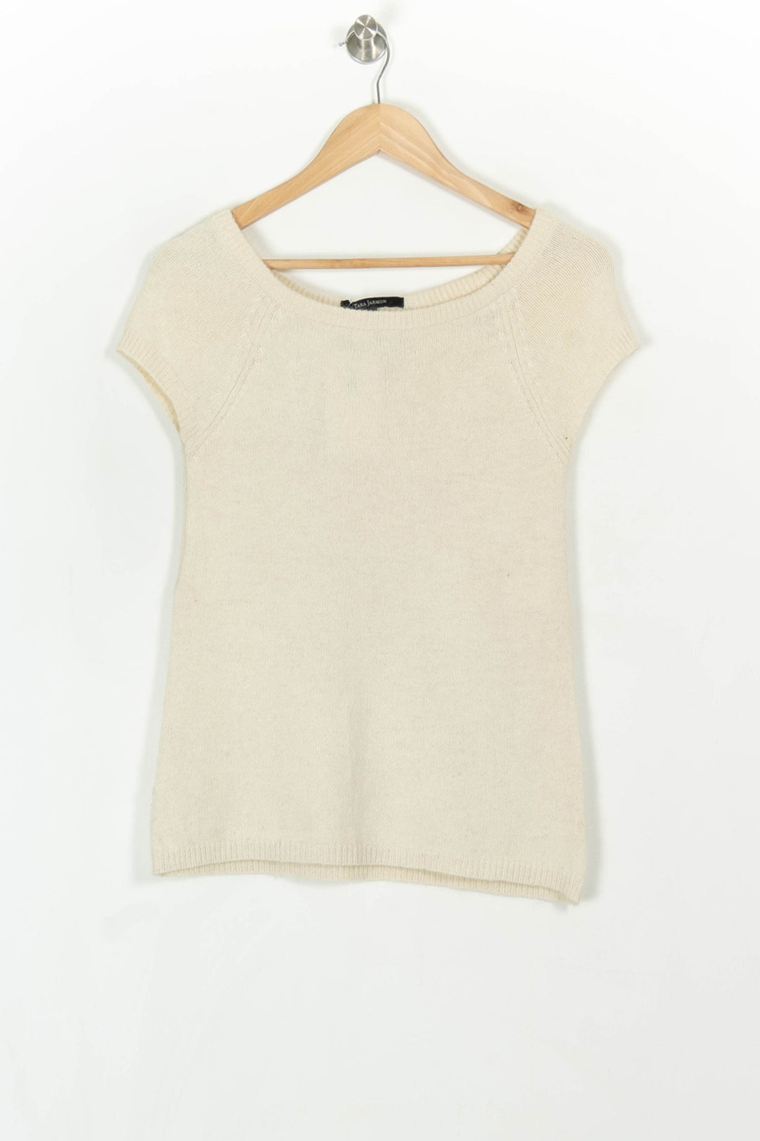 Pull Manches Courtes Beige - Taille S/36 de la marque Tara Jarmon | PARAD120832 - Vendu par Paradigme - Image 2