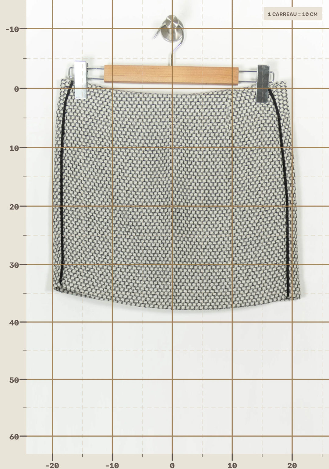 Jupe Courte Noire et Blanche - Taille M/38 de la marque Ekyog | PARAD120837 - Vendu par Paradigme - Image 4