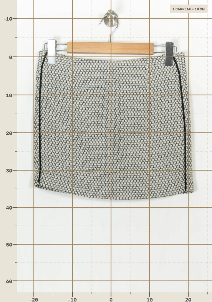 Jupe Courte Noire et Blanche - Taille M/38 de la marque Ekyog | PARAD120837 - Vendu par Paradigme - Image 4
