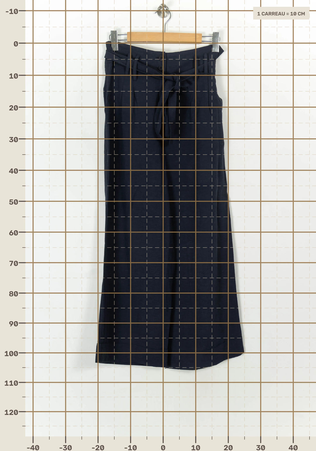Pantalon Large Bleu - Taille XL/42 de la marque La Fée Maraboutée | PARAD120852 - Vendu par Paradigme - Image 4