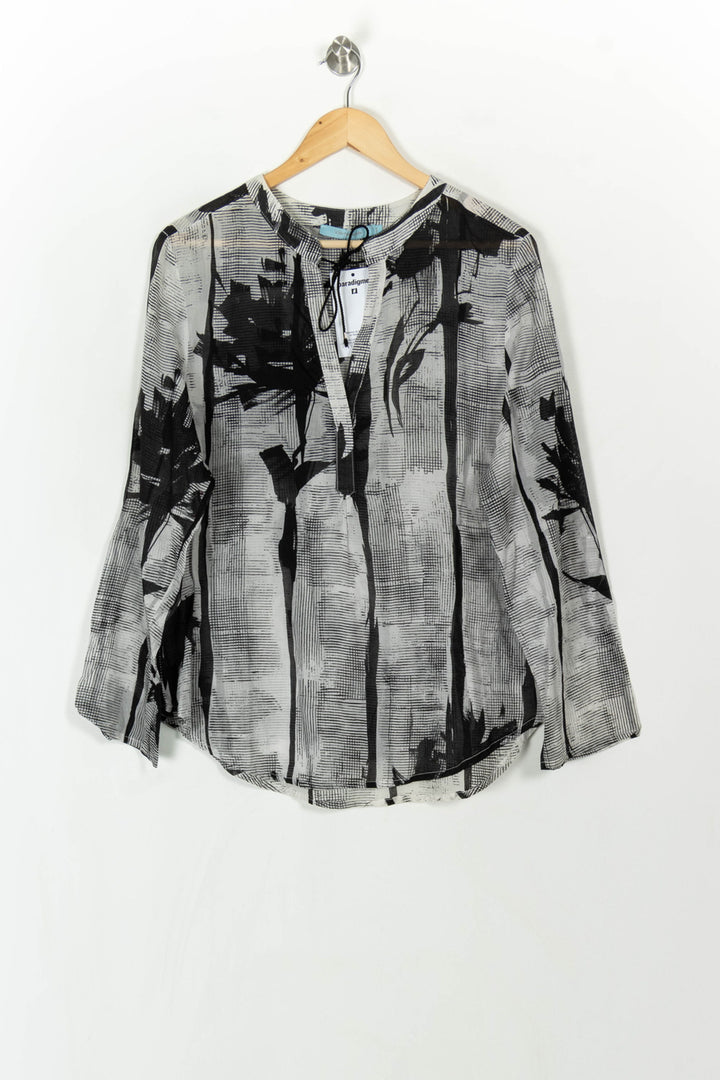 Blouse Noir et Blanc - Taille XXL/44 de la marque La Fée Maraboutée | PARAD120853 - Vendu par Paradigme - Image 2