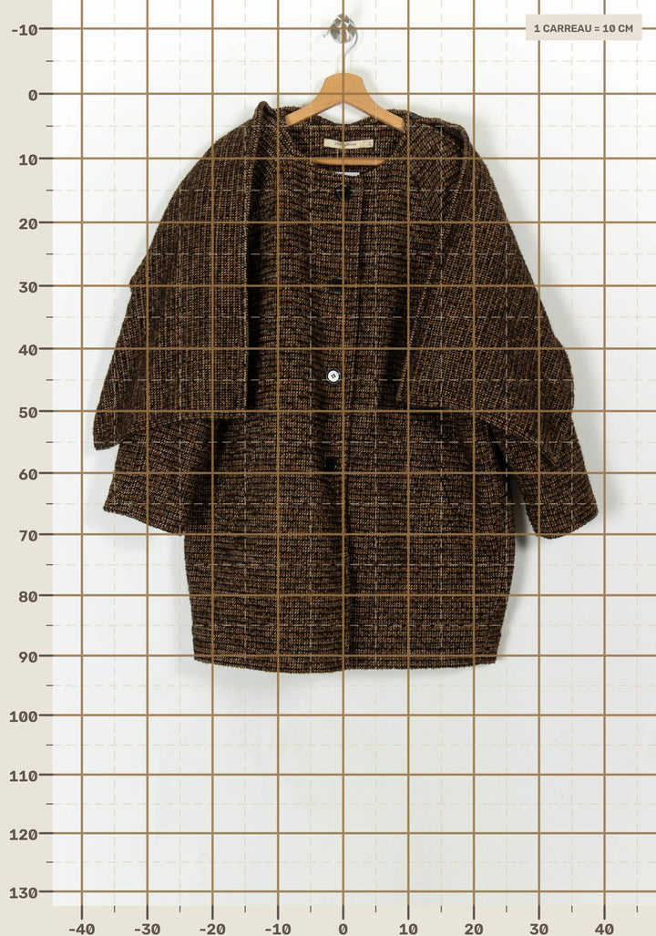 Manteau Marron - Taille XL/42 de la marque La Fée Maraboutée | PARAD120854 - Vendu par Paradigme - Image 4