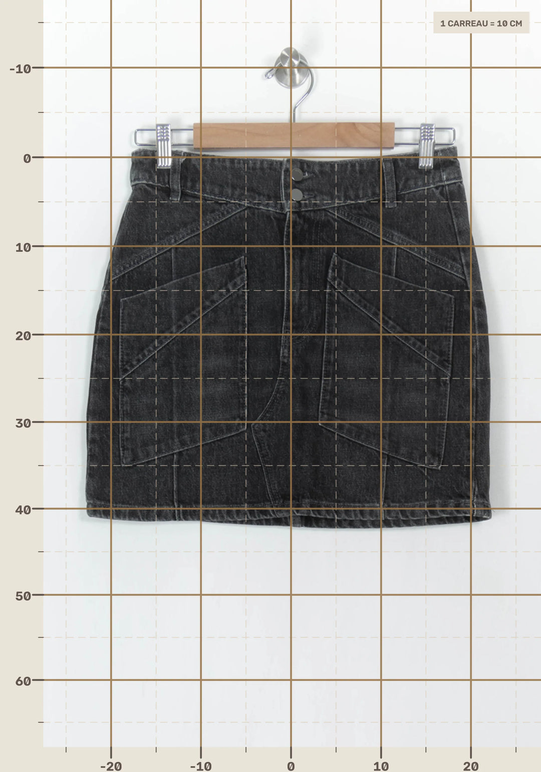 Jupe En Jean Noire - Taille M/38 de la marque ba&amp;sh | PARAD120860 - Vendu par Paradigme - Image 4