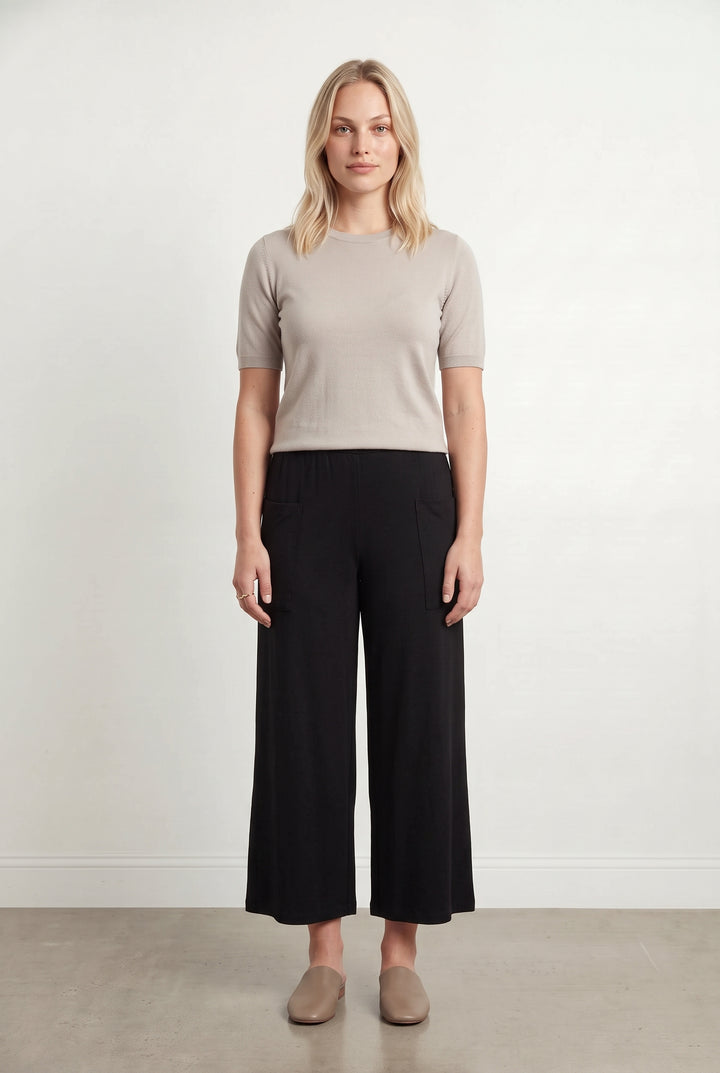 Pantalon Large Noir - Taille L/40 de la marque Agnès b. | PARAD120863 - Vendu par Paradigme - Image 1