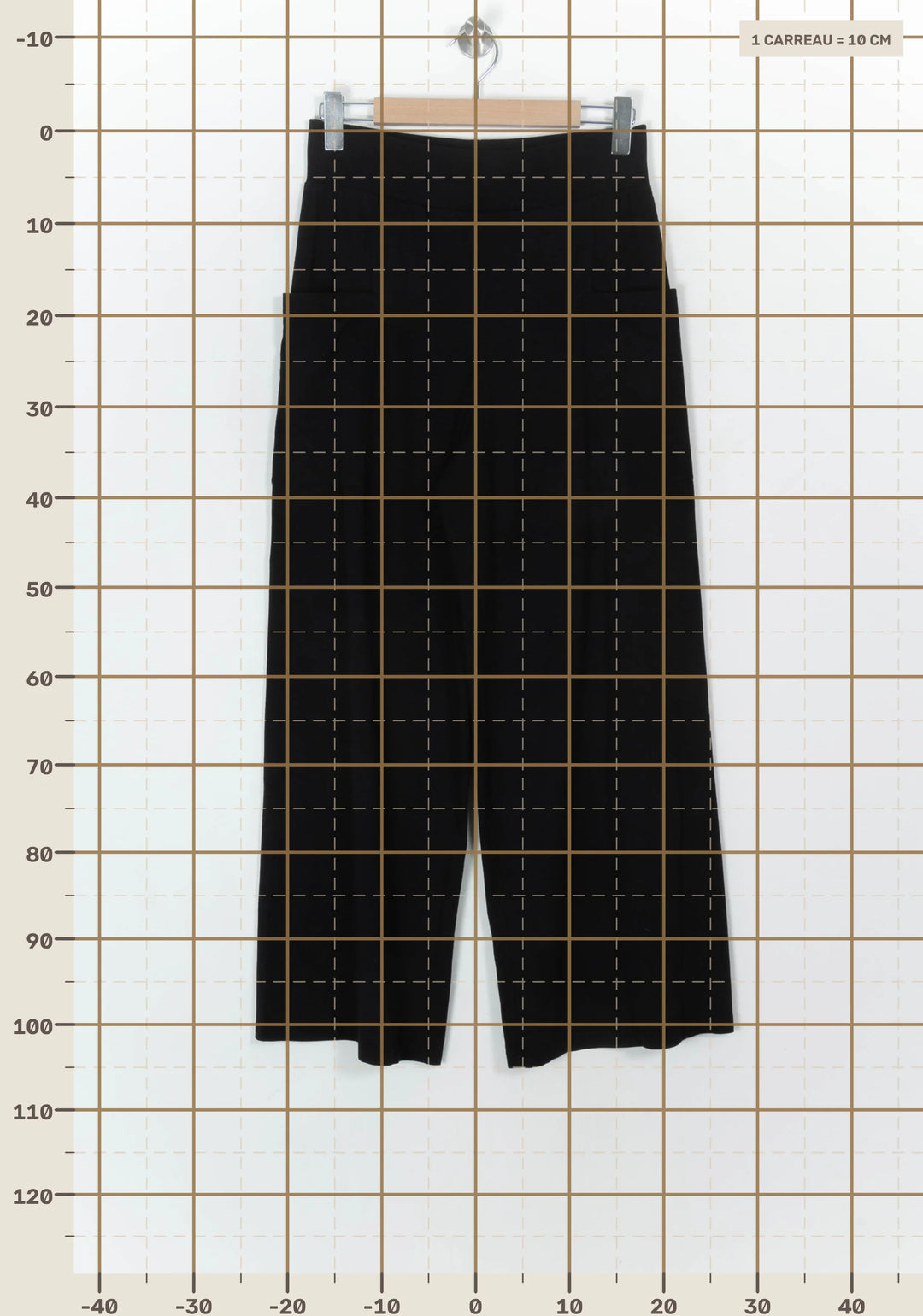 Pantalon Large Noir - Taille L/40 de la marque Agnès b. | PARAD120863 - Vendu par Paradigme - Image 4