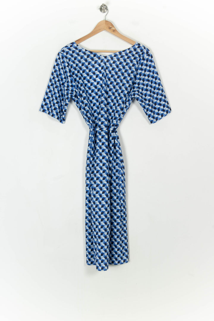 Robe Midi Bleue et Blanche - Taille XL/42 de la marque Agnès b. | PARAD120864 - Vendu par Paradigme - Image 5