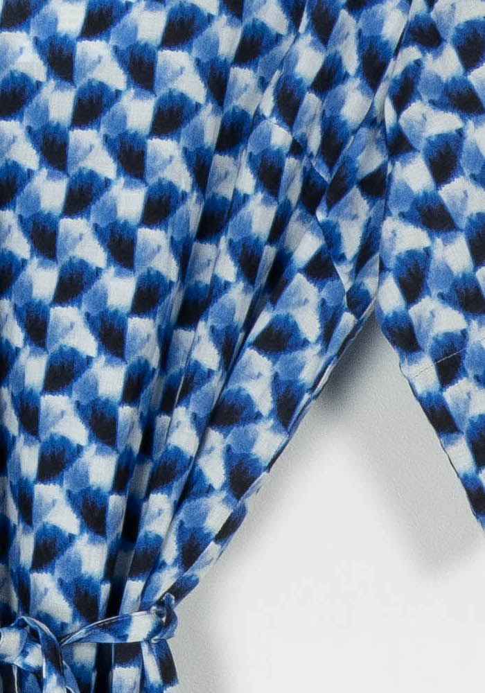 Robe Midi Bleue et Blanche - Taille XL/42 de la marque Agnès b. | PARAD120864 - Vendu par Paradigme - Image 3