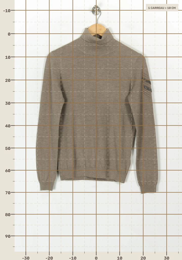 Pull Col Roulé Beige - Taille S/36 de la marque IKKS | PARAD120867 - Vendu par Paradigme - Image 4