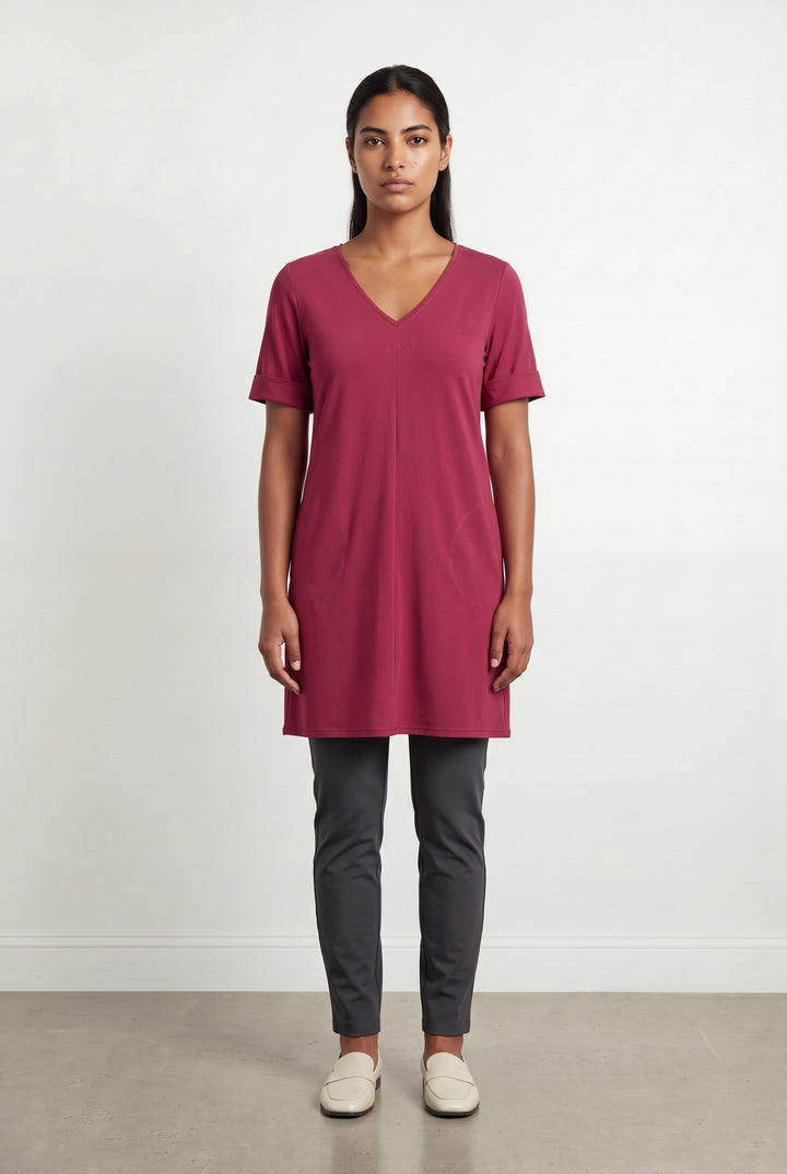 Robe Droite Rose - Taille L/40 de la marque Indies | PARAD120868 - Vendu par Paradigme - Image 1