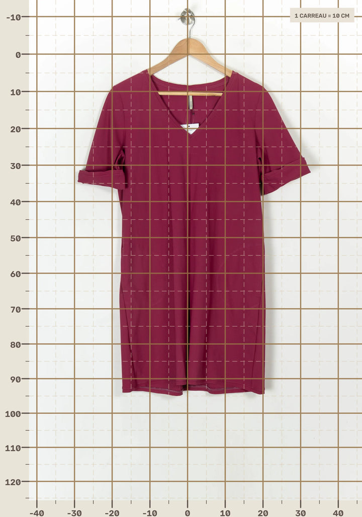 Robe Droite Rose - Taille L/40 de la marque Indies | PARAD120868 - Vendu par Paradigme - Image 4