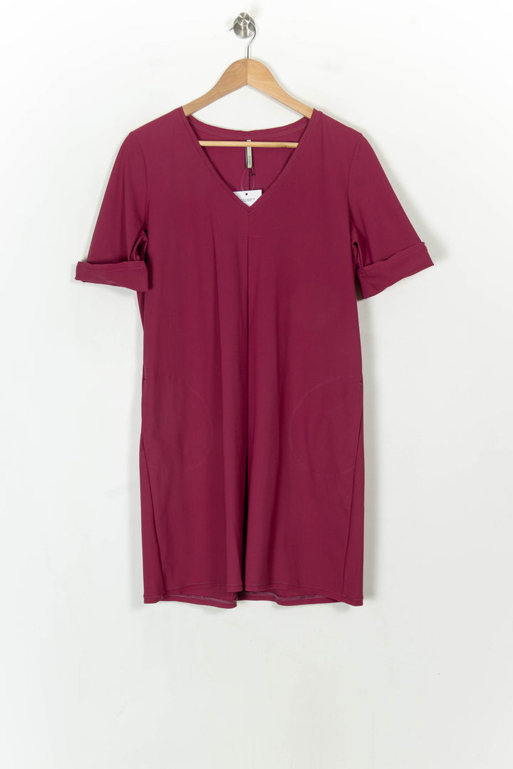 Robe Droite Rose - Taille L/40 de la marque Indies | PARAD120868 - Vendu par Paradigme - Image 2