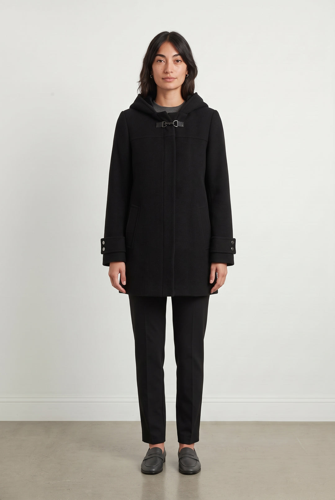 Duffle-coat Noir - Taille S/36 de la marque Caroll | PARAD120872 - Vendu par Paradigme - Image 1