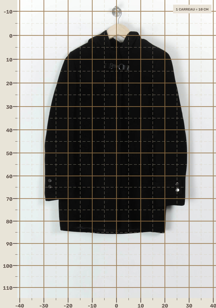 Duffle-coat Noir - Taille S/36 de la marque Caroll | PARAD120872 - Vendu par Paradigme - Image 4