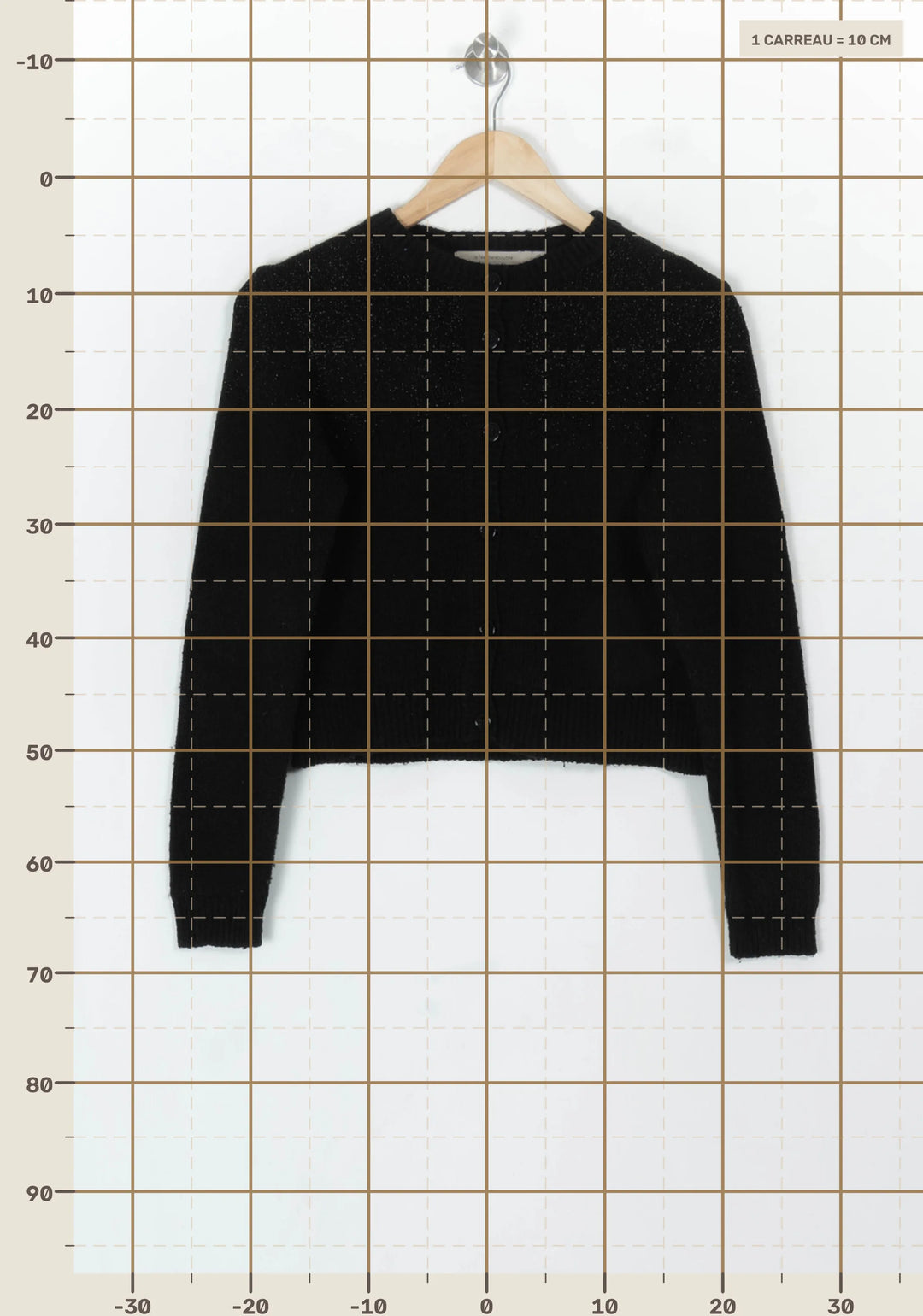 Cardigan Noir - Taille XS/34 de la marque La Fée Maraboutée | PARAD120878 - Vendu par Paradigme - Image 4