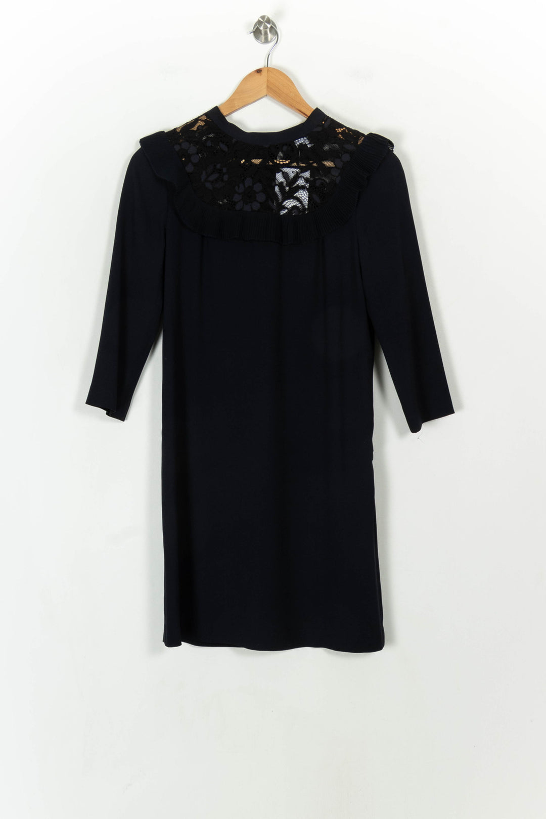 Robe Droite Bleu Marine et Noir - Taille S/36 de la marque Claudie Pierlot | PARAD120881 - Vendu par Paradigme - Image 2