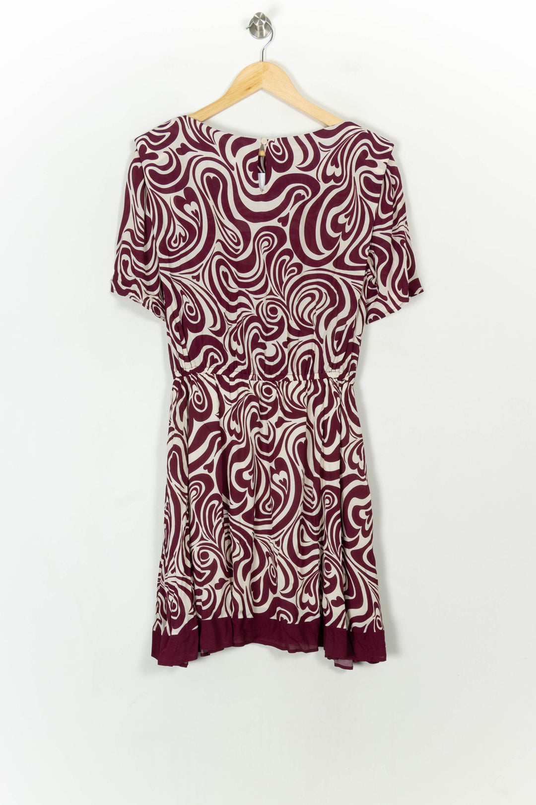 Robe Midi Bordeaux et Blanc - Taille L/40 de la marque Claudie Pierlot | PARAD120890 - Vendu par Paradigme - Image 5