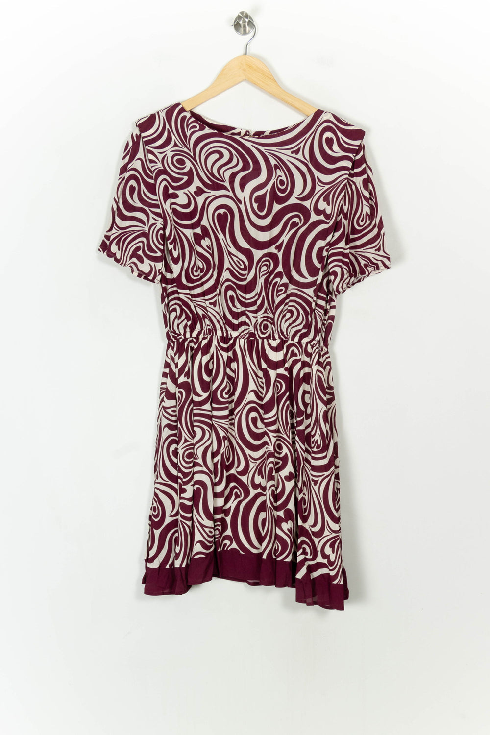 Robe Midi Bordeaux et Blanc - Taille L/40 de la marque Claudie Pierlot | PARAD120890 - Vendu par Paradigme - Image 2