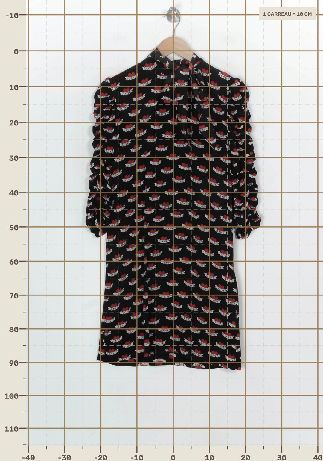 Robe Courte Noire et Rouge - Taille S/36 de la marque Sandro | PARAD120901 - Vendu par Paradigme - Image 4