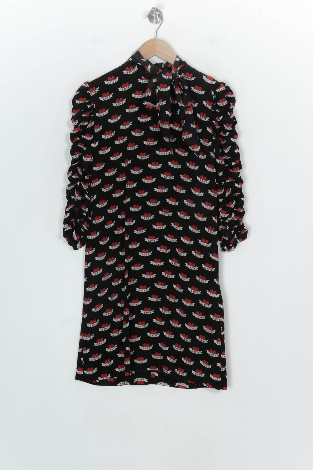 Robe Courte Noire et Rouge - Taille S/36 de la marque Sandro | PARAD120901 - Vendu par Paradigme - Image 2