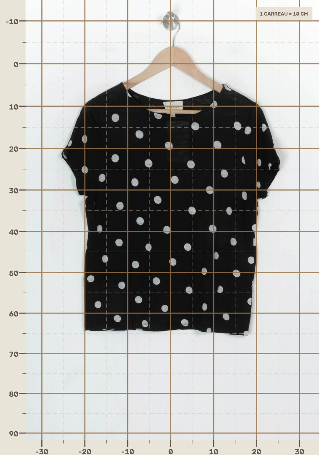 Tee-shirt Noir et Blanc - Taille XS/34 de la marque Sézane | PARAD120902 - Vendu par Paradigme - Image 4