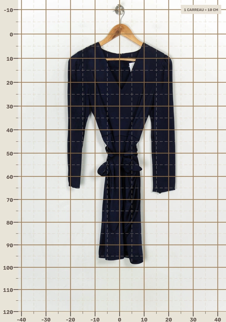 Robe Courte Bleue - Taille M/38 de la marque Tara Jarmon | PARAD120905 - Vendu par Paradigme - Image 4