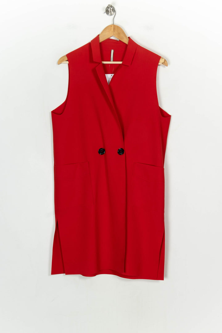 Veste Sans Manches Rouge - Taille L/40 de la marque Indies | PARAD120906 - Vendu par Paradigme - Image 2