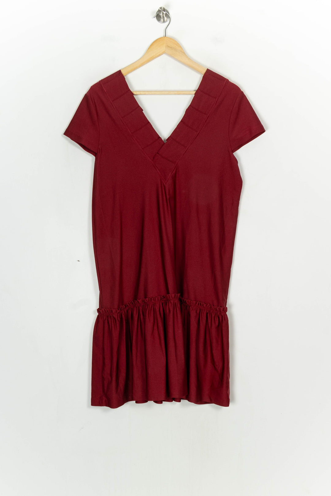 Robe Courte Bordeaux - Taille L/40 de la marque Indies | PARAD120907 - Vendu par Paradigme - Image 5