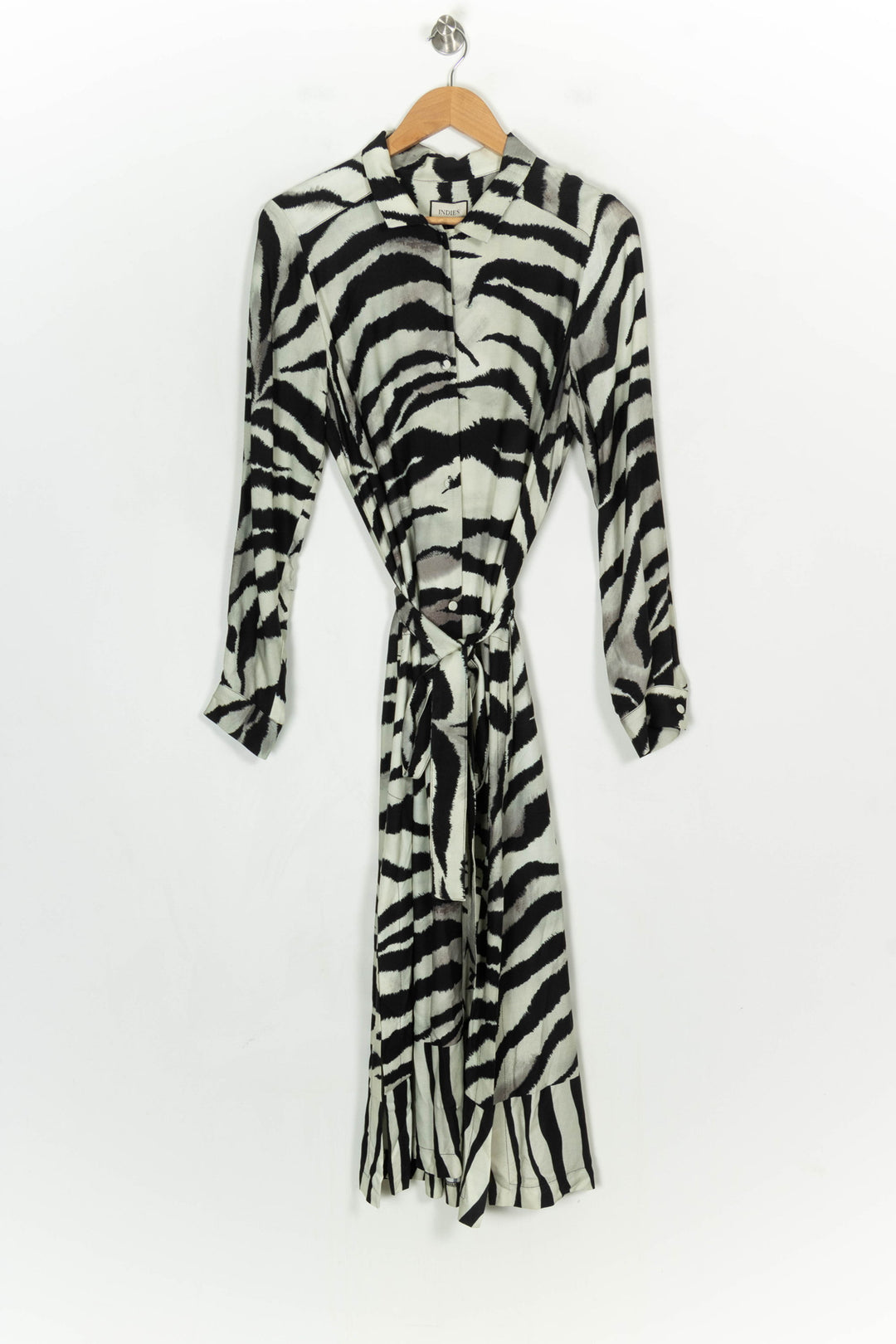 Robe Longue Noire et Blanche - Taille L/40 de la marque Indies | PARAD120909 - Vendu par Paradigme - Image 2