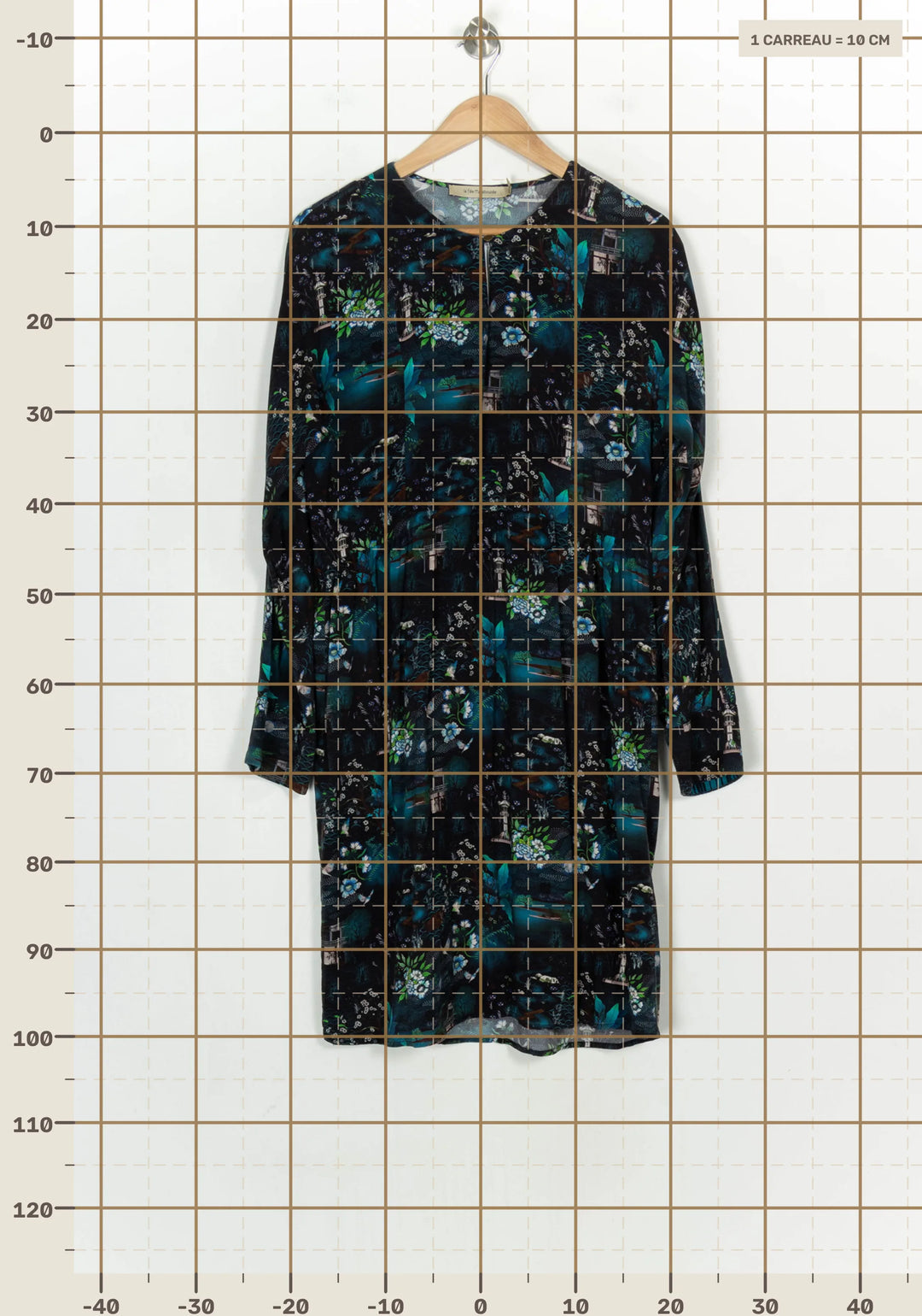 Robe Bleue et Noire - Taille L/40 de la marque La Fée Maraboutée | PARAD120910 - Vendu par Paradigme - Image 4
