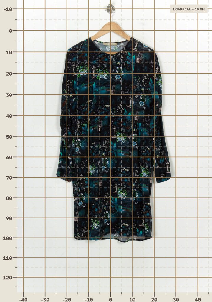 Robe Bleue et Noire - Taille L/40 de la marque La Fée Maraboutée | PARAD120910 - Vendu par Paradigme - Image 4
