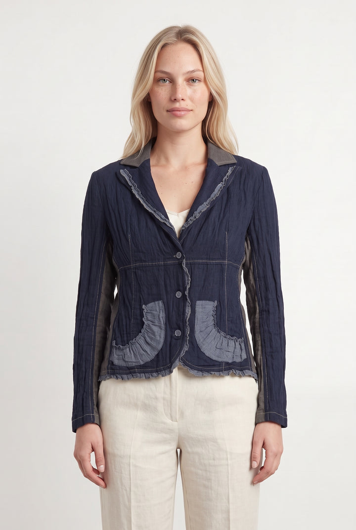 Veste Bleu et Gris - Taille L/40 de la marque Indies | PARAD120912 - Vendu par Paradigme - Image 1